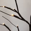 LED Indoor Christmas Brown Tree Miniature 60cm Mains And Battery Operated TREE01