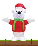 4ft LED Outdoor Inflatable Polar Bear Illuminated Plug In