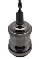 Industrial Vintage Ceiling Pendant Lamp Holder Black Nickel E27 Fitting M0219