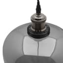 Modern Vintage Smoked Grey Glass Globe Pendant Lamp M0229