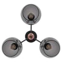 Modern Grey Glass Ceiling Light 3 Globe Shades M0232