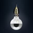 4w LED Crown Silver Light Bulb Mirror Top B22 Cool White