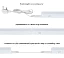 15w LED T5 Under Cabinet Link Light 6000k Cool White 220-240v AC Pack of 3 x 395mm with Plug UC393