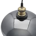 Modern Vintage Smoked Grey Glass Ceiling Pendant Light M0198