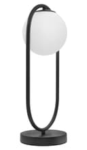 Modern Retro Opaque Globe Black Table Lamp H3008