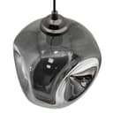 Modern Melting Glass Globe Ceiling Pendant Light Lava Shade Smoked Grey Black Nickel H3013