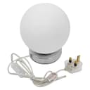 LED Globe Desk Lamp Chrome Base Bedside Ball Table Lamp Warm White H3003
