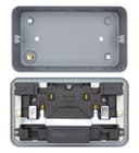 13 Amp Metal Clad Socket 2 Gang Switched Socket 250v with Dual USB Charger