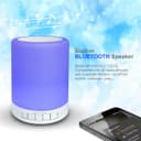 Portable LED Touch Dimmable Mood Lamp Speaker USB Rechargeable 6 Colour Changing Wireless Connection 