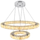 LED Modern Round Ceiling Chandelier Double Ring Warm White H3042