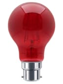 6W LED RED Light Bulb B22 Bayonet BC Glass A60