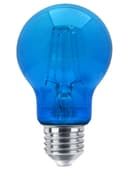 6W LED BLUE Light Bulb E27 Screw Cap Glass A60
