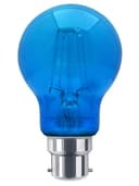 6W LED BLUE Light Bulb B22 Bayonet BC Glass A60
