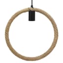 Vintage Industrial Ceiling Hemp Rope Round Pendant Light H3047