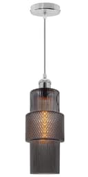 Modern Vintage Ceiling Pendant Lamp Shade Smoked Grey Cylindrical Glass H3045