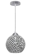 Globe Pendant Light Mosaic Glass Black and White Crackle Ceiling Lamp Shade H3012