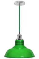 Green Ceiling Lamp Shade Pendant Light Industrial Chrome Lamp Holder Fitting H3046