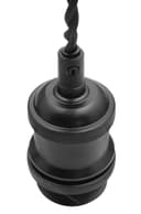 Industrial Vintage Ceiling Pendant Lamp Holder Matte Black E27 Fitting H3065