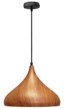 Modern Ceiling Pendant Dome Metal Wood Grain Finish Light H3063