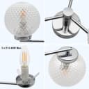 Modern Chrome 3 Way Ceiling Glass Globe Shades Light H3061 with 3 x E14 Candle 5w 