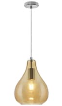 Modern Tear Drop Ceiling Pendant Light Glass Smoked Amber Lamp Shade H3067