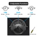 12W Black LED Double Outdoor Wall With PIR Movement Sensor Stainless Steel Warm White ZLC348BSEN