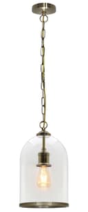 Antique Brass Vintage Ceiling Pendant Light Glass Lamp shade Bell Chain Lantern H3054