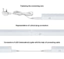9w LED T5 Under Cabinet Link Light 6000k Cool White 220-240v AC Pack Of 3 X 200mm With Plug UC200T3