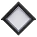 12W Outdoor Modern Square Black LED Wall Light Opal Diffuser 6500K ZLC364B