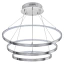 Modern Round Chandelier LED 3 Ring Ceiling Pendant Light Cool White 