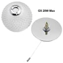 Frosted Glass Pinecone Sphere Globe Wall Light Chrome with Pull Cord H3100