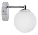 Modern Indoor Frosted Glass Globe Scone Chrome Wall Light H3097 With LED G9 Warm White