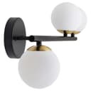 Modern Indoor Frosted Glass Globe Scone Matte Black 3 Light Wall Light H3087 With LED G9 Warm White