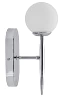 Modern Indoor Frosted Glass Globe Scone Chrome Wall Light H3078 With LED G9 Warm White