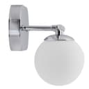 Modern Indoor Double Frosted Glass Globe Scone Chrome Wall Light H3079 With LED G9 Warm White