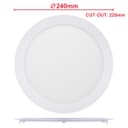 20W LED Back Lit Round Recessed Ceiling Panel Light Cool White 6500k 20WR65K