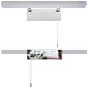 7w LED Bathroom Mirror Wall Light With Pull Cord Cool White 6500k IP20