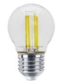 4w LED Filament Golf Ball Light Bulb E27 Cool White Clear Glass Pack of 2