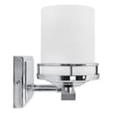 Modern Indoor Double Frosted Glass Sconce Chrome IP44 Wall Light H3101 With LED G9 Warm White