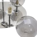 Round Chrome Ceiling Light 5 Smoked Grey Glass Globe Shades Flush Mount H3106 with G9 LED 5w Warm White