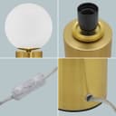 Modern Vintage Brass Table Lamp Frosted Globe Glass Shade H3139