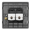 2 Gang Double Ethernet Port Data Socket CAT 5 Wall Plate Brush Antique Brass