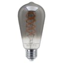 LED Vintage Classic Filament Light Bulb Smoked Grey Glass Tear Drop Spiral 4w E27 Coil ST58