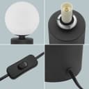 Retro Black Table Lamp Jade Frosted Globe Opaque Glass Shade T512
