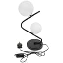 Retro Black Twin Opaque Frosted Glass Globe Table Lamp T505