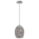 Vintage Ceiling Crackle Grey Mosaic Glass Pendant Light K425