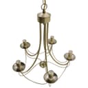 Vintage 5 Lights Antique Brass Ceiling Pendant Light Candle Lantern Chandelier K434