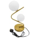 Retro Brass Twin Opaque Frosted Glass Globe Table Lamp T516