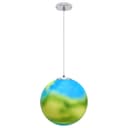 Art Deco Earth Globe Lamp Shade Pendant Light Fitting Polycarbonate