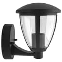 Outdoor Upward Wall Light Black Lantern Clear Diffuser IP44 ZLC380